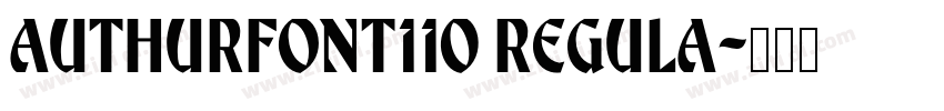 AuthurFont110 Regula字体转换